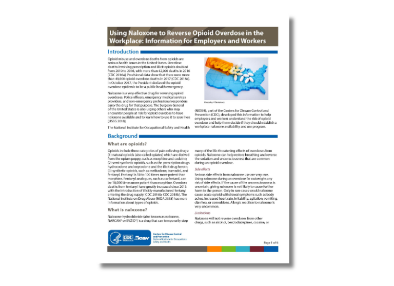 Using Naloxone to Reverse Opioid Overdose in the Workplace: Information ...