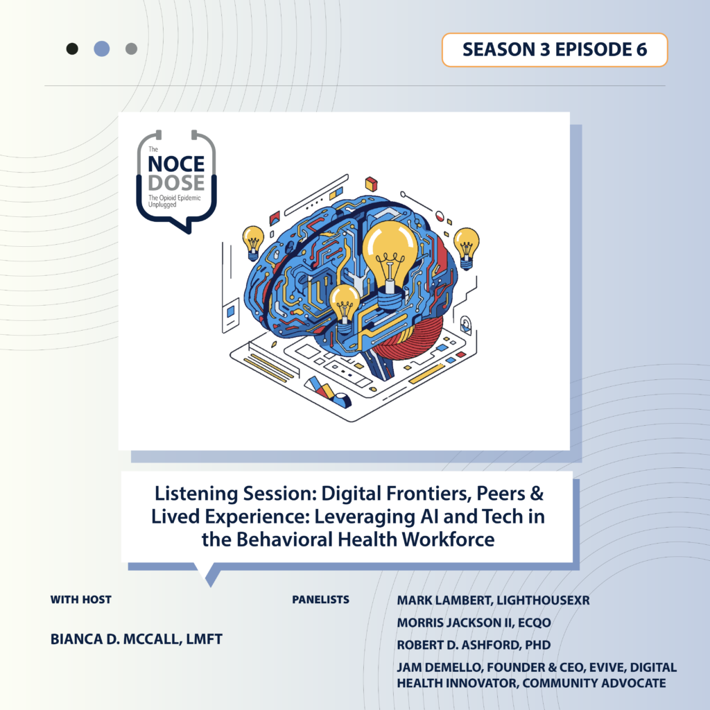 NOCE Dose Season 3 Listening Session Digital Frontiers, Peers & Lived Experience Cover.