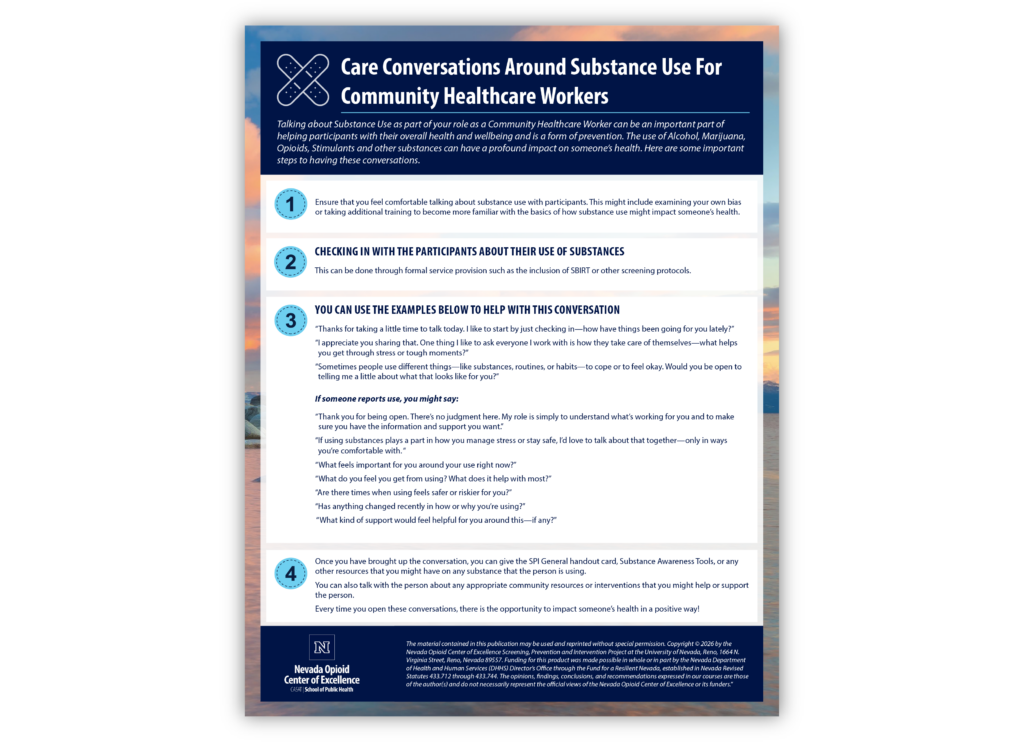 Community Healthcare Workers Care Conversations Script