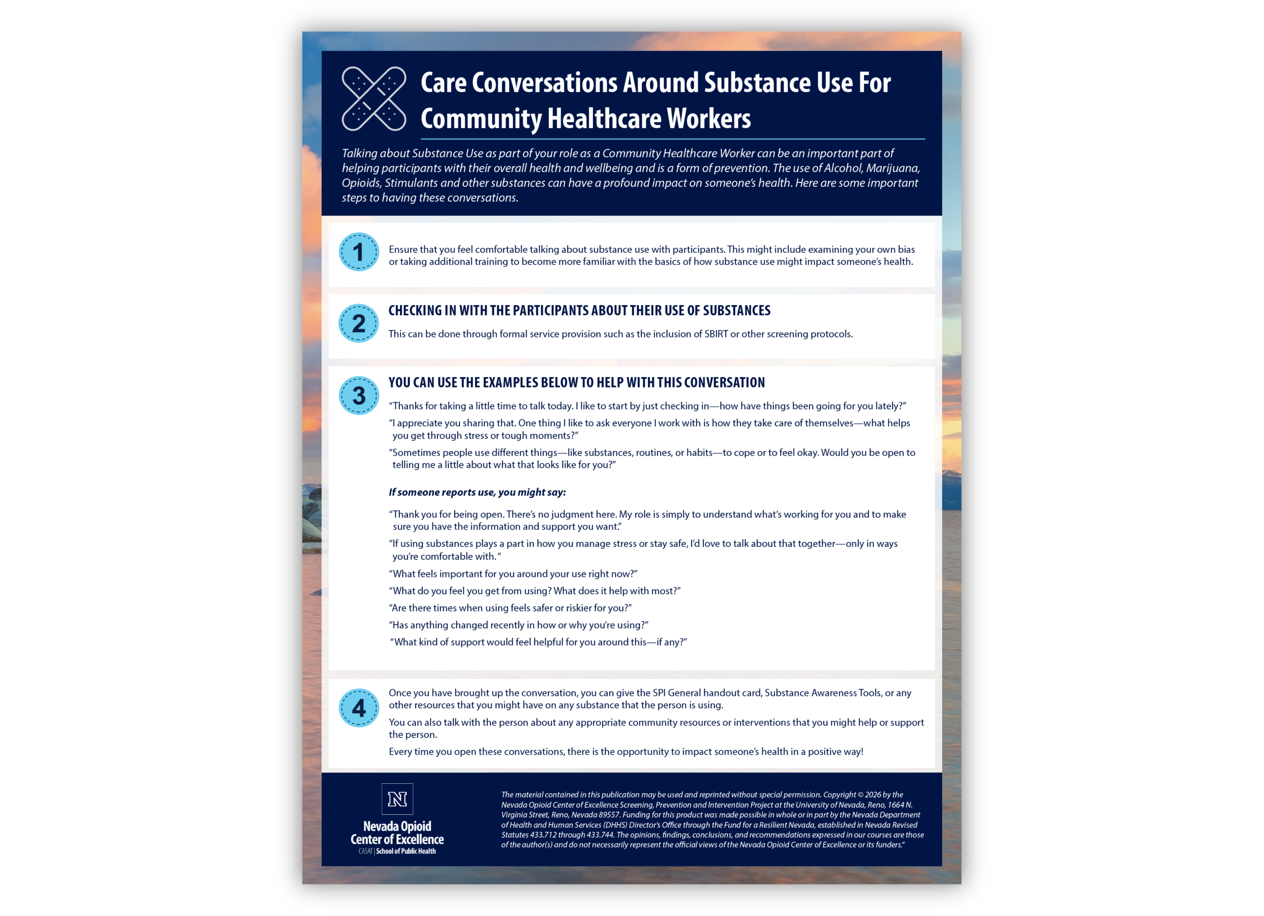 Community Healthcare Workers Care Conversations Script