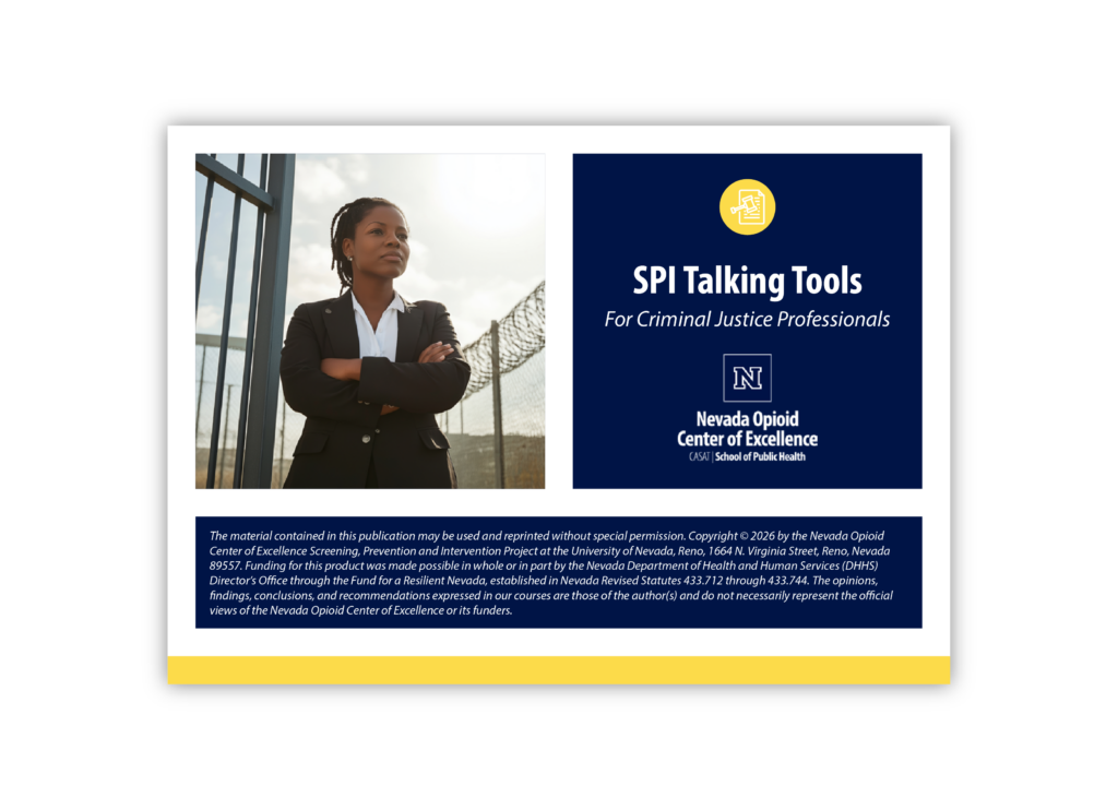 NOCE SPI Talking Tools for Criminal Justice Professionals cover image.