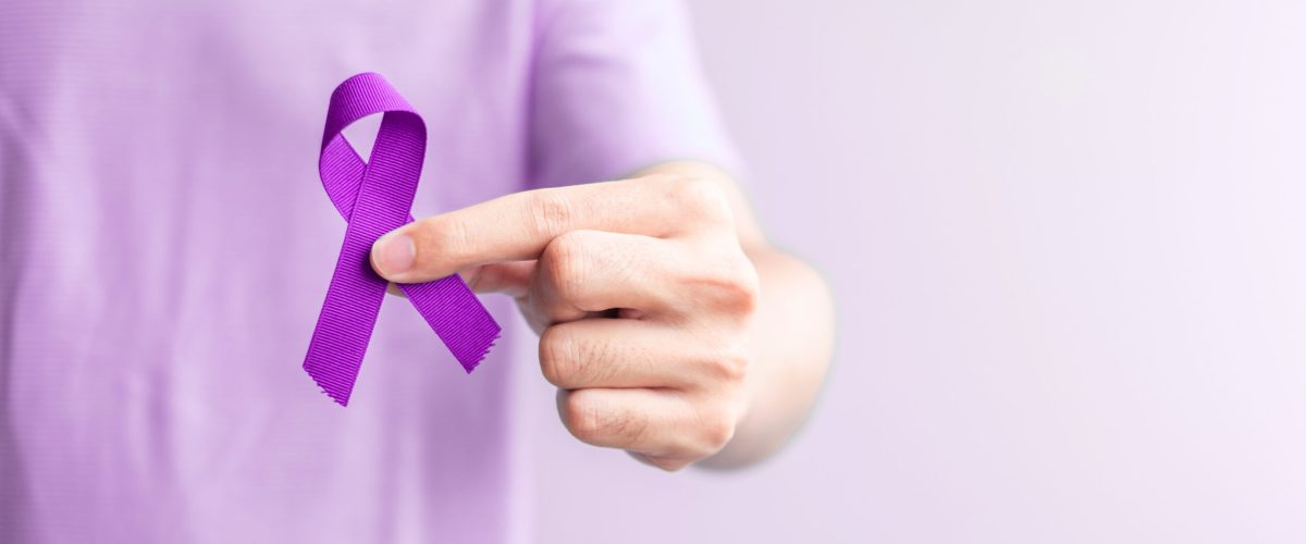 purple ribbon for opioid overdose awareness